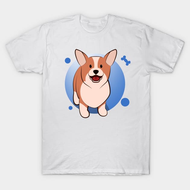 Cute corgi cartoon T-Shirt by Davies Peace